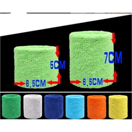 LUMoony MoonyLI Pack of 12 Sports Wristbands, Wrist Sweatbands, Children's Sweatbands, Colourful Sports Bracelets, Cotton SWE Elastic Terry Fabric Bracelets (Women, Men, Child), 6 Colours