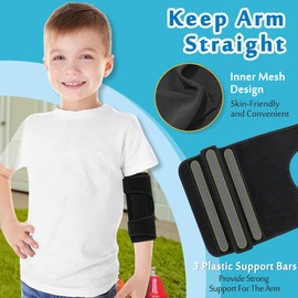 Pediatric Elbow Brace Child Straight Arm Splint Kids Elbow Immobilizer Extension Brace Cubital Tunnel for Sleeping Ulnar Nerve Entrapment Thumb Sucking Stop for Kids Child Restraint Strap