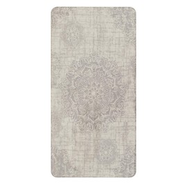Lahome Vintage Medallion Runner Rug - 2’ X 4’Non-Slip Distressed Area Rug Small Accent Throw Rugs Floor Carpet for Door Mat Entryway Bedrooms Laundry Room Decor (2’ X 4’, Gray)