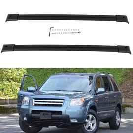 Ainter Cross Bar Roof Rack for Honda Pilot 2003-2008 (Only Models with Existing Roof Rails) Black with 165LBS Load-Capacity Roof Top Rail Rack Crossbar Luggage Cargo Carrier Roof Rack Set