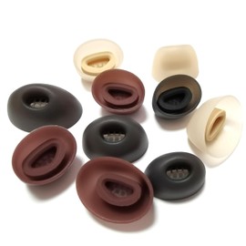 Mijusun Silicone Earbuds Tips for Jabra Elite 10, 4 Pairs (L/M/S/XS), Brown