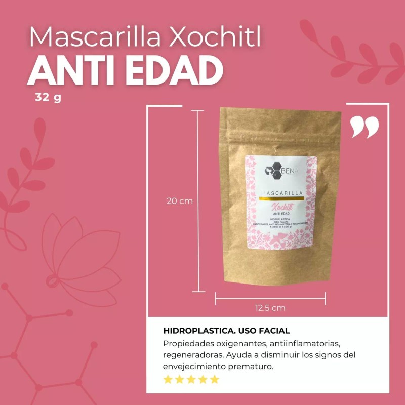 BENA Mascarillas Faciales Hidroplasticas Y Arcilla 5 Packs Bena