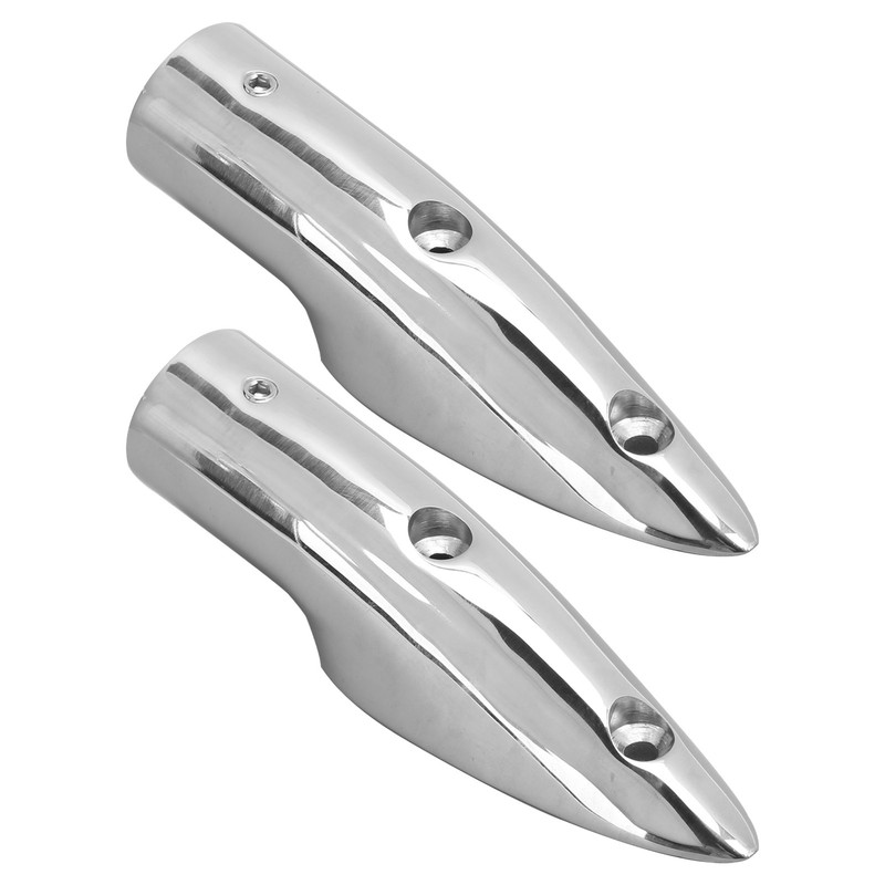 2pcs 7/8in Handrail End 316 Stainless Steel Anti Corrosion Accessory