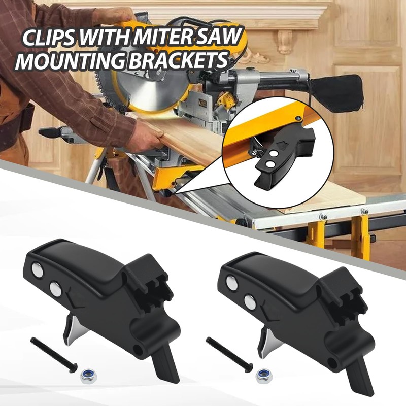 AXGSRV 1 Set Clips with Miter Saw Mounting Brackets, Replacement