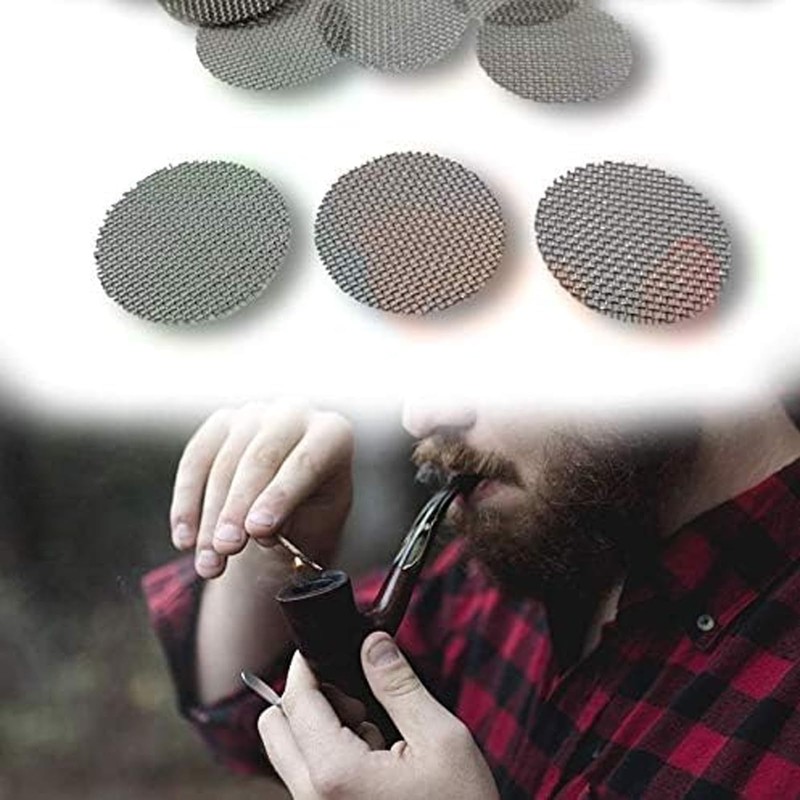 60 Pcs 9.5mm Steel Strainers Stainless Steel Smoke Filter Pipe