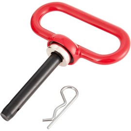 Magnetic Hitch Pin - Heavy Duty Ultra Strong Neodymium Magnet Trailer Gate Pin for Easy One-Handed Hook On & Off, for Lawn Mower Trailer Hitch Pin and Tow Behind Attachments（Red）