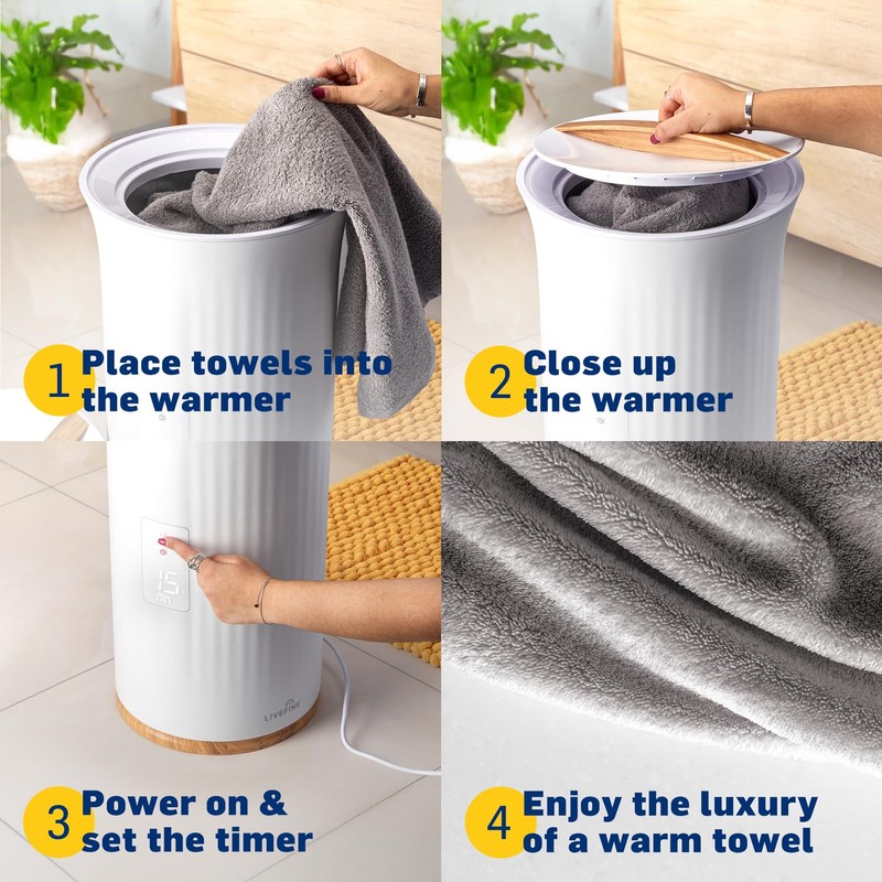 Live Fine Towel Warmer | Bucket Style Luxury Heater with