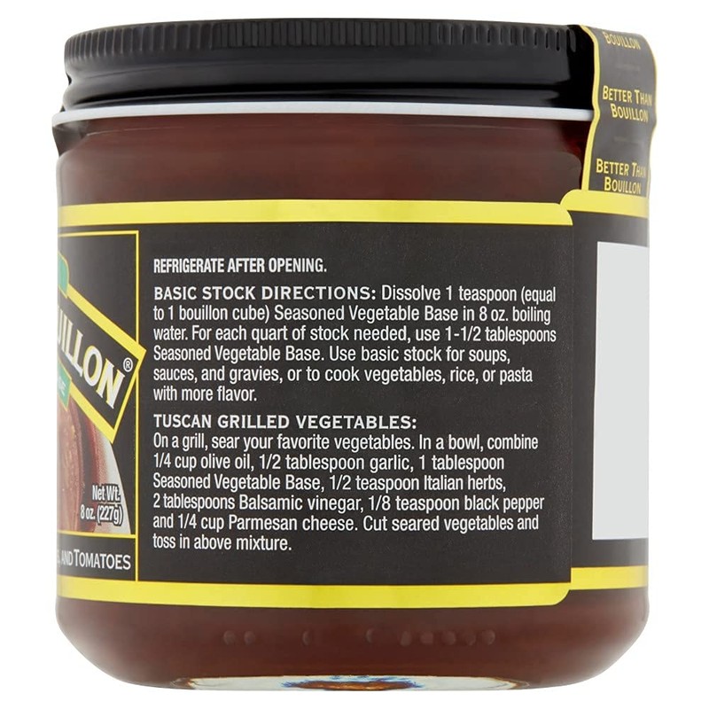 Better Than Bouillon Premium Seasoned Vegetable Base, Blendable Base for