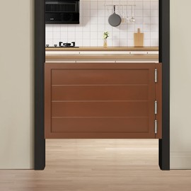 Swinging Doors Cafe Doors, Solid Wood Cafe Saloon Half Door, Interior Wood Swing Doors for Hallway Kitchen Bar Pub Entrance Partition, 35.4" x 23.6" Single Dutch Door with 3 Spring Hinges