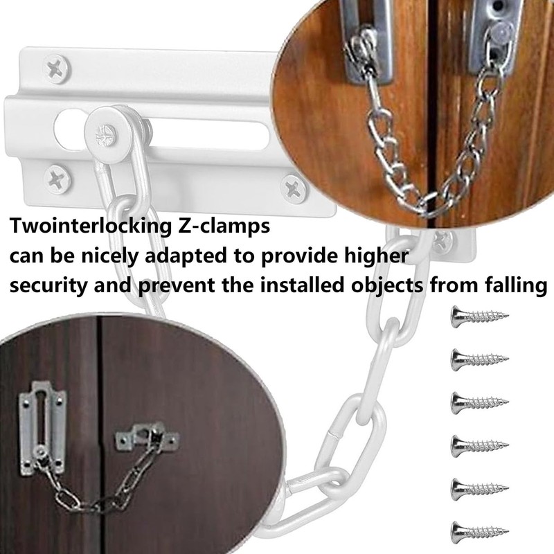 Internal Door Chain Lock - Durable Door Reinforcement Chain for