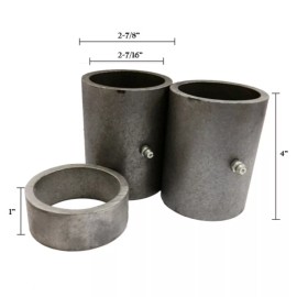 Spring Creek 4" x 2 7/8" Pipe Hinge Sleeve for 2.375" OD Pipe with 2 Sleeve and 1 Collar Bare