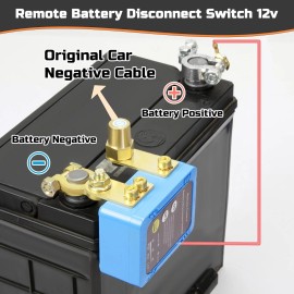 DNShorix Remote Battery Disconnect Switch 12v, 240A, Upgrade Smart Voltage Kill Switch