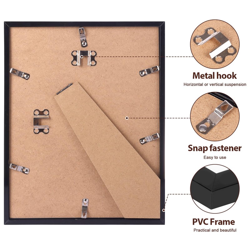 Fixwal 8.5x11 Picture Frame Set of 6 Certificate Frames with