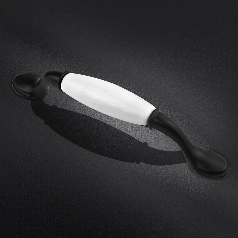WMYCONGCONG 8 PCS 5"/128mm Centers Ceramic Pull Spoon Foot Cabinet