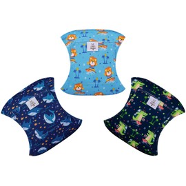 CuteBone Dog Diapers Male Washable Belly Band for Male Dogs Wraps 3pcs a Pack DM38S