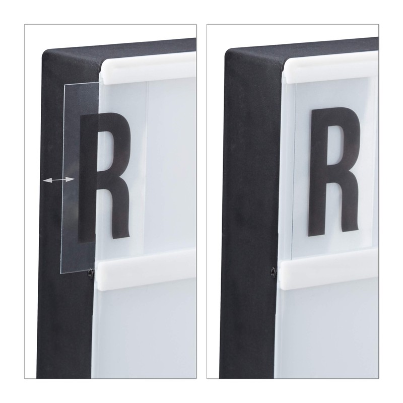 Relaxdays Lightbox Supplement Set 240 Crazy Characters with Letter and