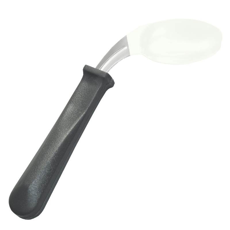 Rehabilitation Advantage Left Handed Grip Easy Coated Offset Spoon