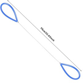 12 pieces Clay Cutter Steel Wire Clay Cutters Wire Cutting Wheel Wire Tools Cutting Pottery Tools with Handle for Rubber Handle Clay Artist Sculpting Cheese Dough (Black,Blue)