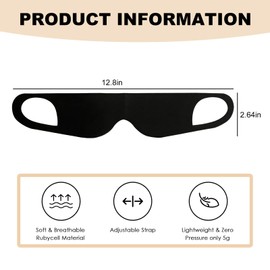 PureSphere Zero Pressure Sleep Mask, Ear Hanging Lightweight Breathable Blackout Eye Mask, No Eye Pressure for All Sleep Positions Men Women Travel Nap