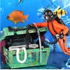 Aquarium Treasure Box Decorative Underwater Jewelry Box Ornament Fish Tank