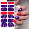 8Sheets Independence Day Full Wrap Nail Stickers 4th of July