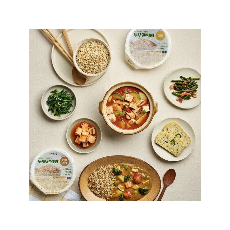 라라스팜 두부곤약밥 145g 현미 /건강식한끼 (국산콩두부와 병아리콩을 넣은) Larasfirm Tofu