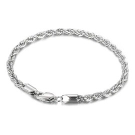 Pulsera Twist Rope De Acero Inoxidable Para Hombre