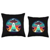 Spider Spooky Abducted Alien Spacecraft Abduction Tarantula Throw Pillow