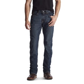 Ariat Men's M5 REBAR Slim Straight Cut Stretch Jean, Blackstone, 32x34