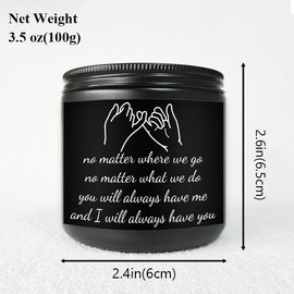 Lavender Scented Candle Gift for Girl Women Best Friend Mom BFF Female Soul Sisters Coworker Classmates Her Boyfriend Girlfriend On Graduation Birthday Going Away Long Distance Heartwarming Present