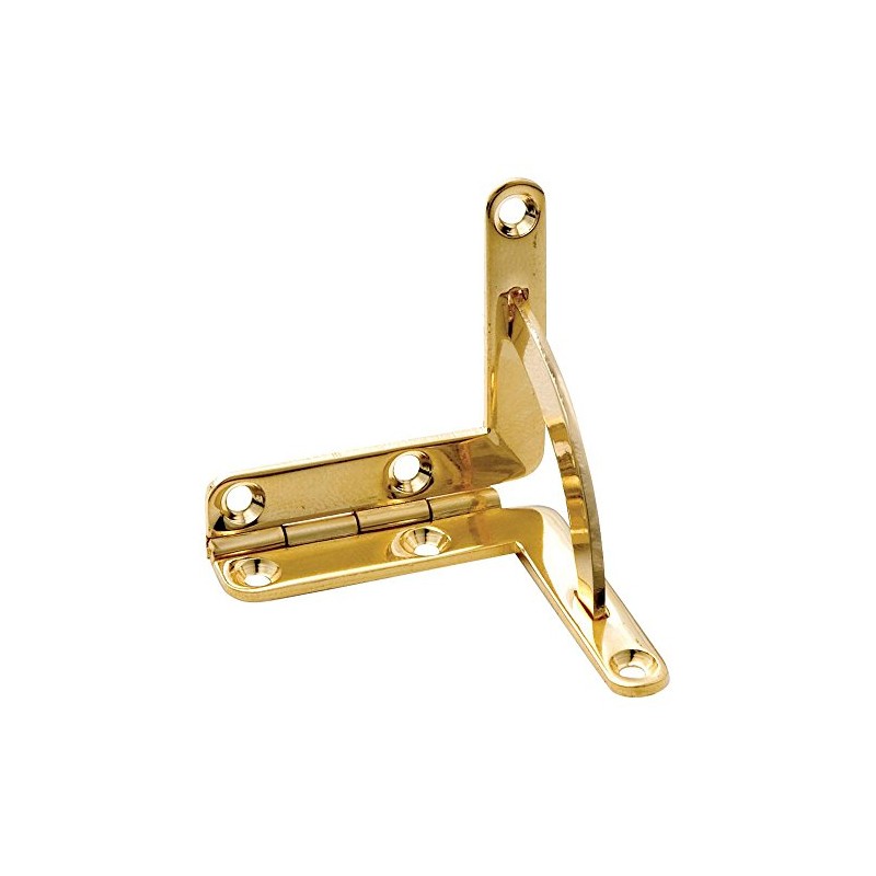 Solid Brass Large-Box Quadrant Hinge 1-5/8"W x 1-5/8"H x 9/32"