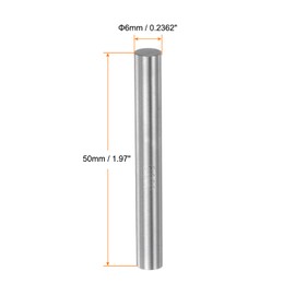 sourcing map Pin Gage 6mm / 0.2362" Gauge Dia 0.001mm Precision Gcr15 Bearing Steel Go No-Go Plug Gage Measuring Tools Pin Gauge for Measure Hole Diameter & Depth