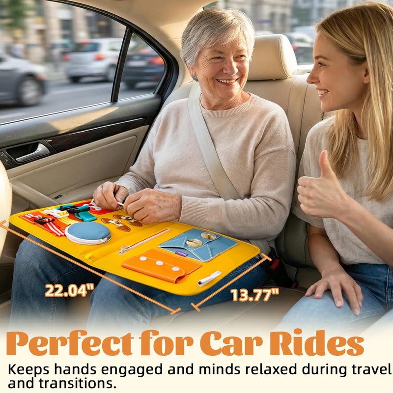 Fidget Folder for Adults with Dementia - Portable Sensory Busy