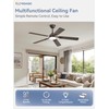 ZMISHIBO 52" Ceiling Fans with Lights, Oil Bronze Farmhouse Ceiling