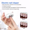 COWANIEE 2-in-1 Electric Nail Clippers,Electric Nail Trimmer with Led Light,Automatic
