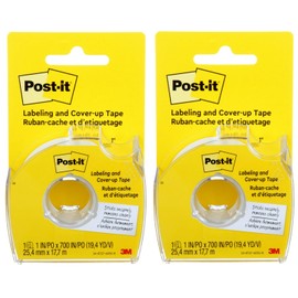 Post-it : Cinta de cobertura extraíble, no recargable, rollo de 1 x 700 pulgadas, se vende como 2 paquetes de - 1 - / - Total de 2 cada uno