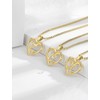 INFUSEU Initial Necklace Women Letter Heart Jewelry Z Gold Pendant