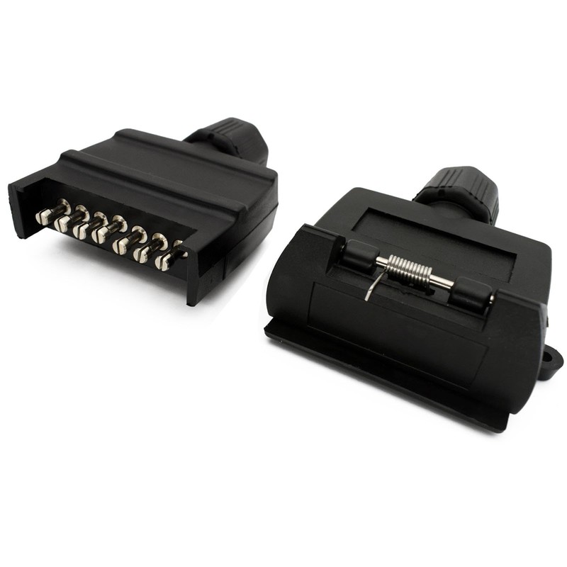 7 Pin Trailer Plug,7 Pin 12V Copper Trailer Cable Connector