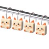 Cat Shower Curtain Hooks, Funny Animal Shower Curtain Hooks Rings