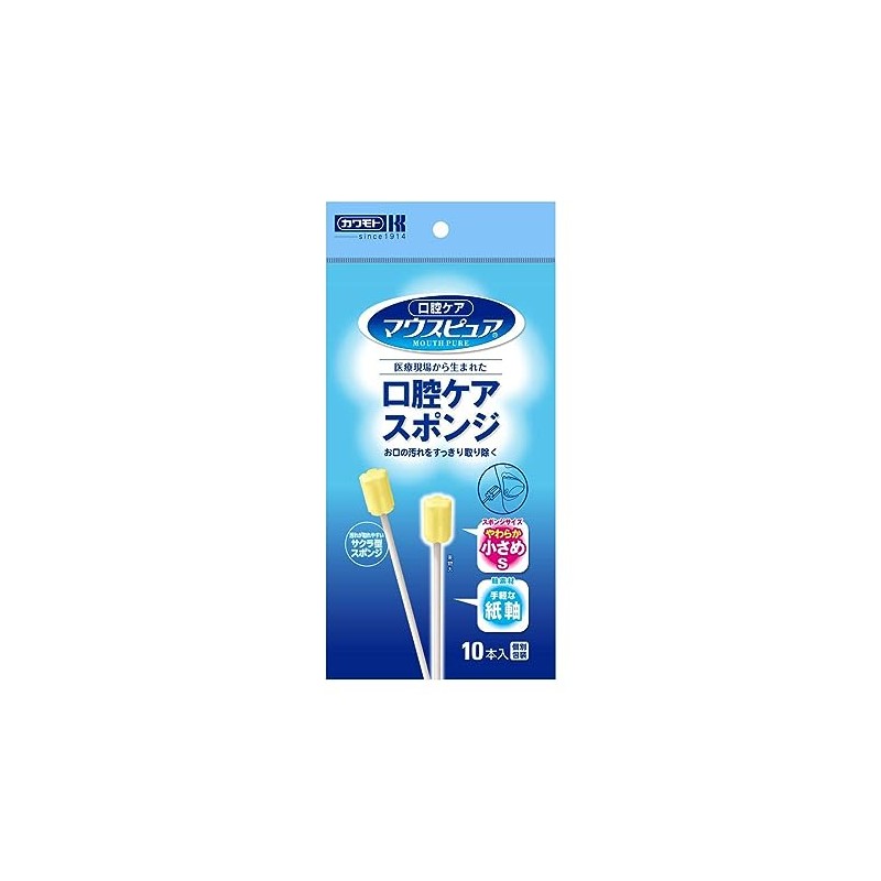 Kawamoto Sangyo 039-112038-00 Oral Care Sponge, Mouthpew, Paper Shaft S,