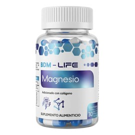 BDM LAB Magnesio 30 Cápsulas Sin Sabor  Suplemento Alimenticio  Apoyo Muscular, Relajación y Sistema Nervioso  Alta Absorción
