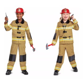 Disguise Disfraz De Bombero Para Niños Con Casco Y Accesorios Disguise Deluxe Importado