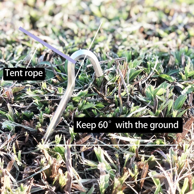 Tent Pegs, 12Pack 7Inch Tent Stakes Heavy-Duty Aluminum Tent Pegs