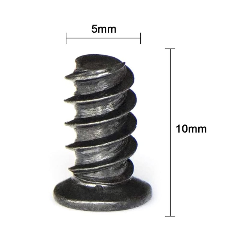 100 Pcs M5 x10 Computer Cooling Fan Mount Screws Black