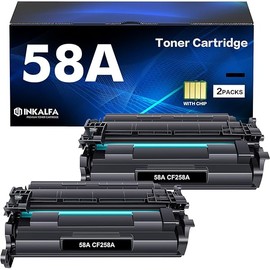 CF258A 58A Toner Cartridge Black 58X CF258X Compatible Replacement for HP 58A CF258A M428fdw for HP Laserjet MFP M428fdw M428fdn M428dw M404 M428 Pro M404n M404dn M404dw Printer 2 Pack with Chip
