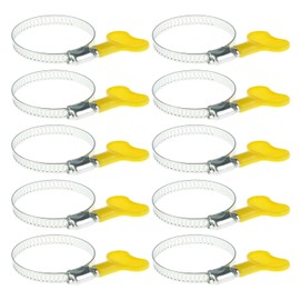 DAWRIS Pack of 10 Stainless Steel Hose Clamps 25-40 mm Wing Nut with 9 mm Band, Industrial Quality Stainless Steel Clamps for Pool Hose, Sand Filter System, Pond and Garden Hose