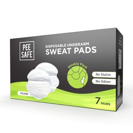 PEESAFE Disposable Underarm Sweat Pads - Folded(14 Pads) | Armpit Sweat Pads Women & Men | Prevent Stain | Absorbs Sweat & Unpleasant Odour | Underarm Sweat Pads for Women | Armpit Pad | Sweat Pads