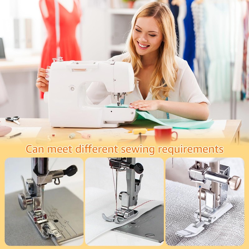 15Pcs Sewing Machine Presser Feet Set Multifunctional Spare Parts Accessories