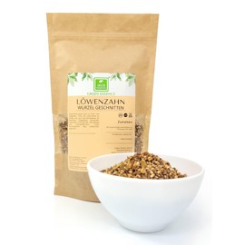 Löwenzahnwurzel geschnitten Tee 250g von der Grünen Essenz - Löwenzahn Kräutertee getrocknet - Löwenzahnwurzeltee - pflanzliches Rohmaterial mit vielfältigen Anwendungsmöglichkeiten (250 Gramm)