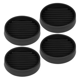 Non Slip Furniture Pads, 2.5” Round Rubber Furniture Caster Cups, 4 Pcs Furniture Coasters, Non Skid Furniture Grippers, Anti Slide Furniture Feet Floor Protectors for Bed Couch Stoppers - Black